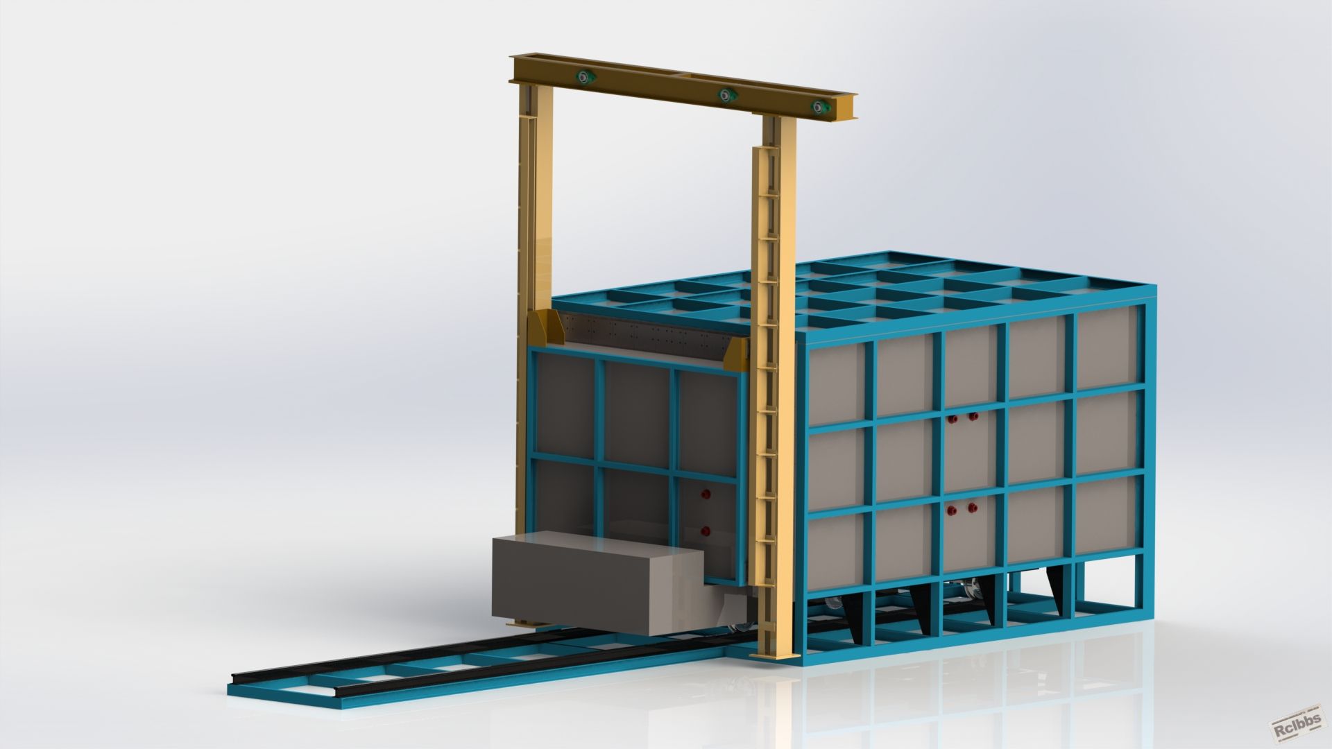 solidworks画的台车式加热炉