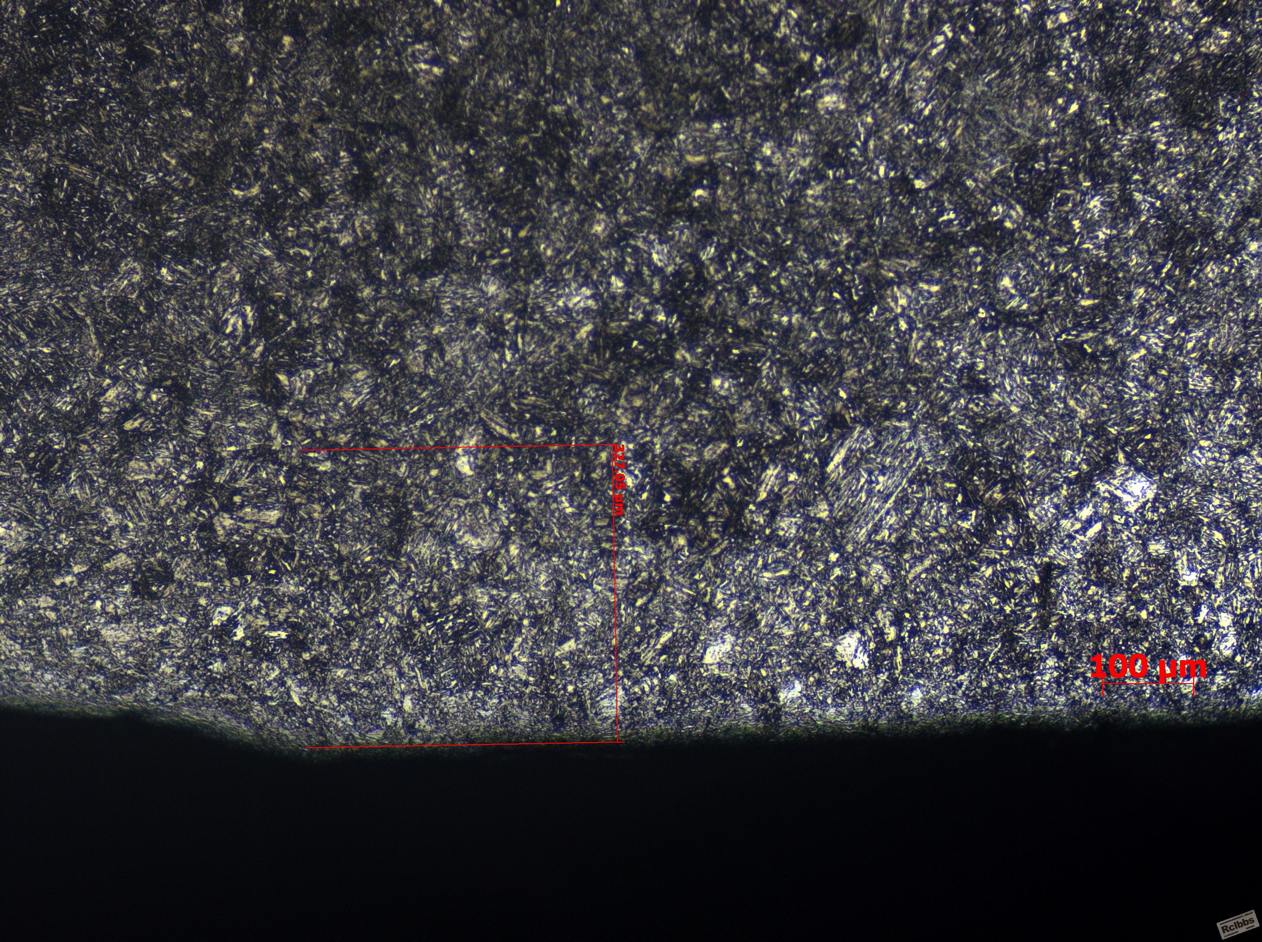 材料30mn2,取表面金相看脱碳层,100倍,请问各位以下测量是否准确?
