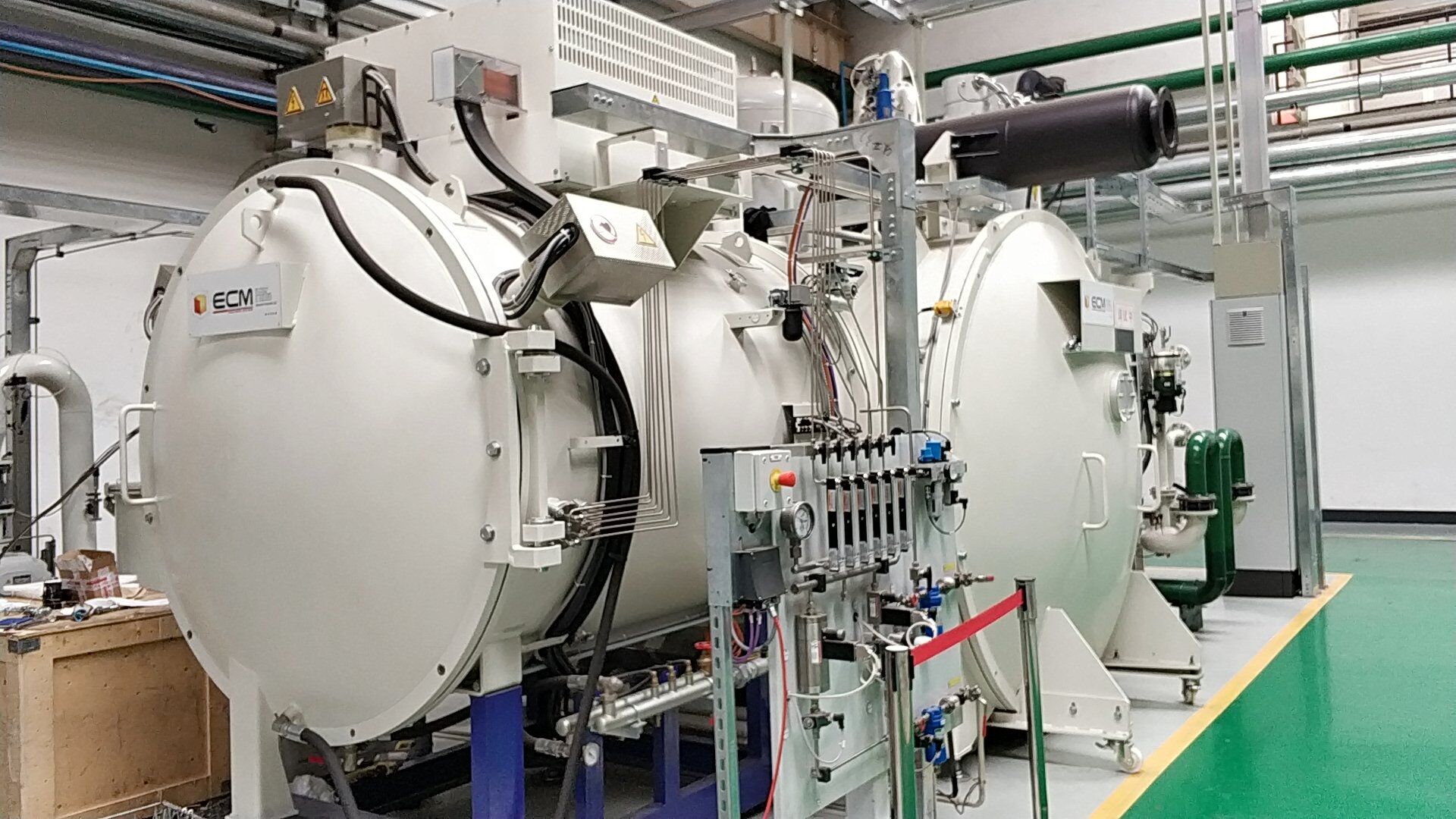 真空渗碳炉淬火前的降温曲线的测试